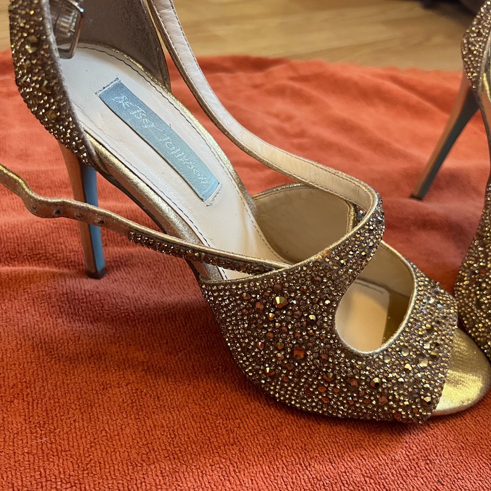 Chic Gold Betsey Johnson stilettos.